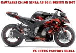 CAN-AM Renegade Race Kawasaki Ninja 250 08-15 Skull in Rot